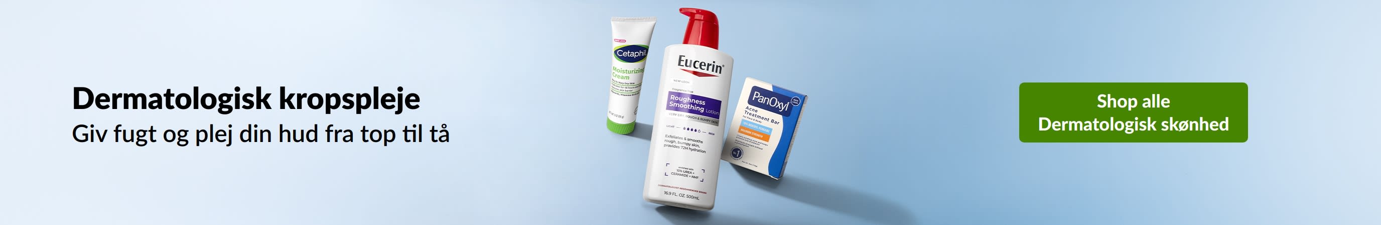 Dermatologisk kropspleje, der fugter og plejer huden fra top til tå. Shop dermatologiske skønhedsprodukter.