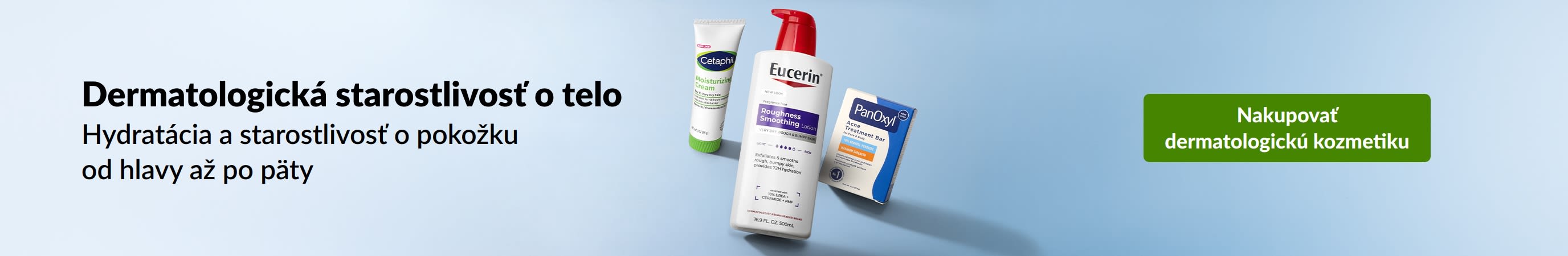 Dermatologická starostlivosť o telo pre hydratáciu a starostlivosť od hlavy až po päty. Nakupovať dematologickú kozmetiku.