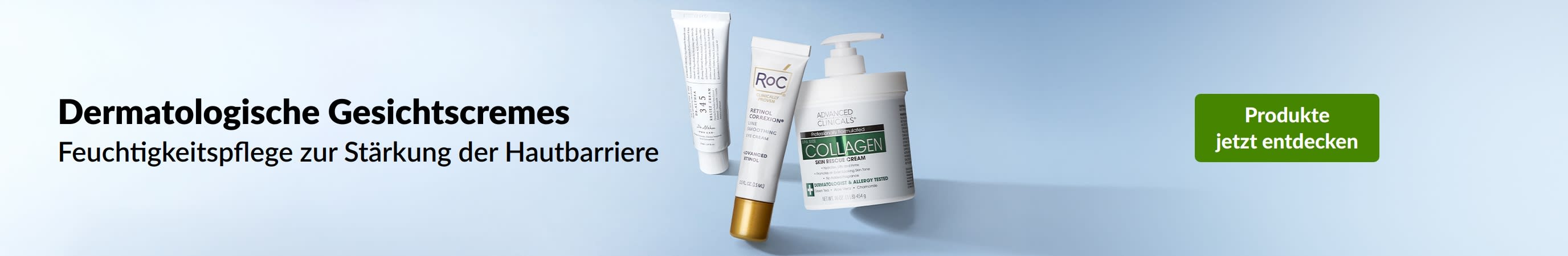 Dermatologische Feuchtigkeitscremes, die die Haut mit Feuchtigkeit versorgen und die Barrierefunktion stärken. Entdecke dermatologische Gesichtscremes.