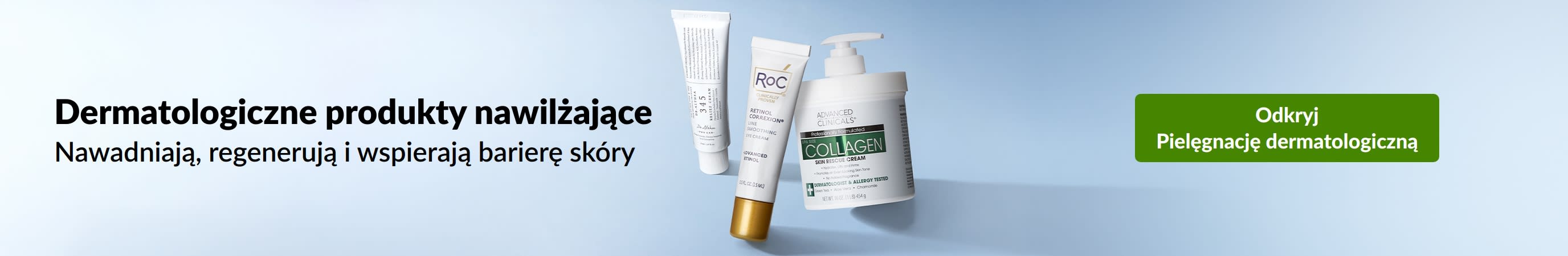 Dermatologiczne produkty nawilżające, które nawadniają, regenerują i wspierają barierę ochronną skóry. Kupuj dermokosmetyki.