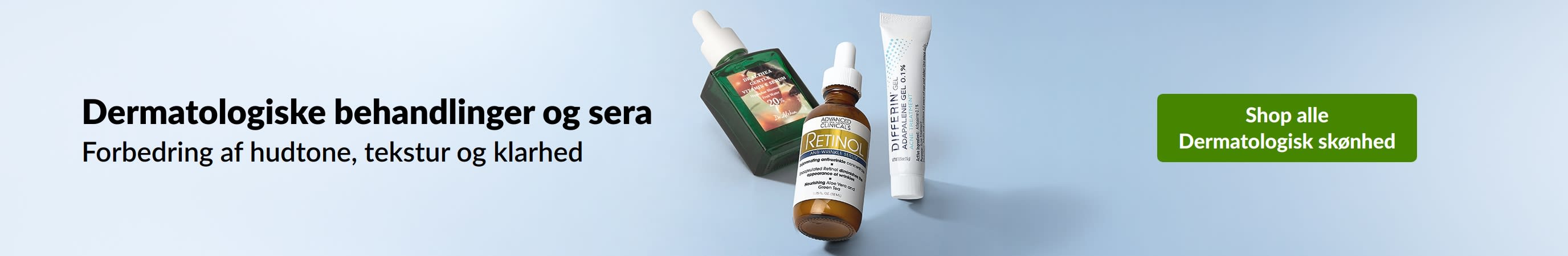 Dermatologiske behandlinger og sera til forbedring af hudtone, tekstur og klarhed. Shop dermatologisk skønhed.