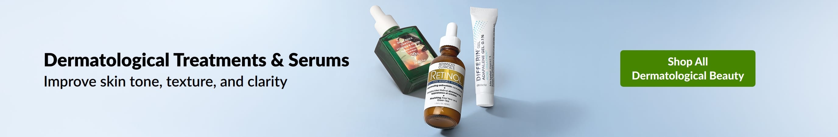 Dermatological treatments and serums for improving skin tone, texture, and clarity. Shop dermatological beauty.