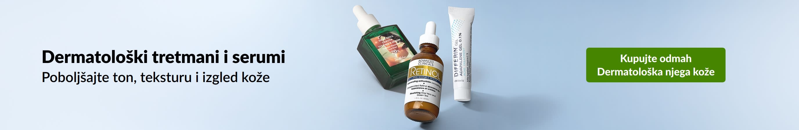 Dermatološki tretmani i serumi za poboljšanje tona, teksture i izgleda kože. Kupujte proizvode za dermatološku njegu kože.