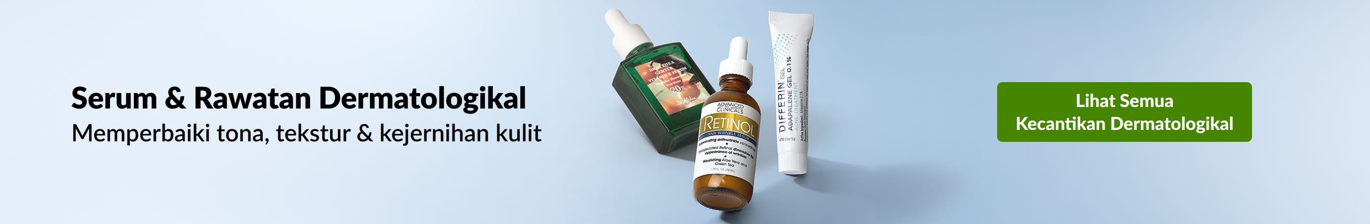 Serum & rawatan dermatologikal untuk memperbaiki tona, tekstur & kejernihan kulit. Lihat kecantikan dermatologikal