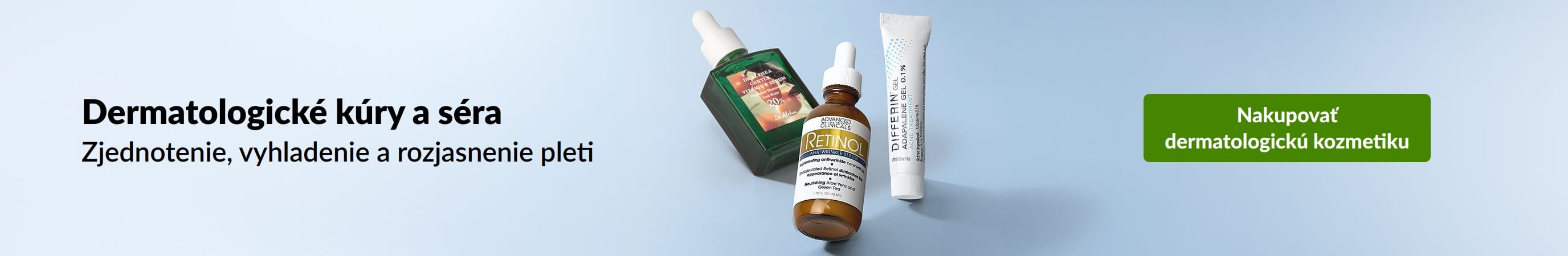 Dermatologické kúry a séra pre zjednotenie, vyhladenie a rozjasnenie pleti. Nakupovať dermatologickú kozmetiku.