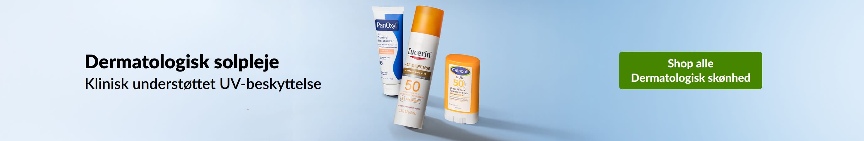 Dermatologisk solpleje med klinisk understøttet UV-beskyttelse. Shop alle dermatologiske skønhedsprodukter.