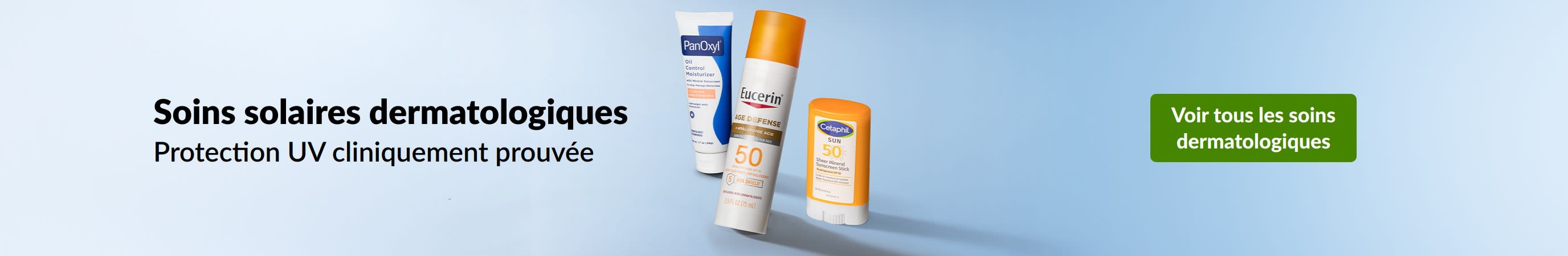 Soins solaires dermatologiques avec protection UV cliniquement prouvée. Découvrez tous les soins dermatologiques.