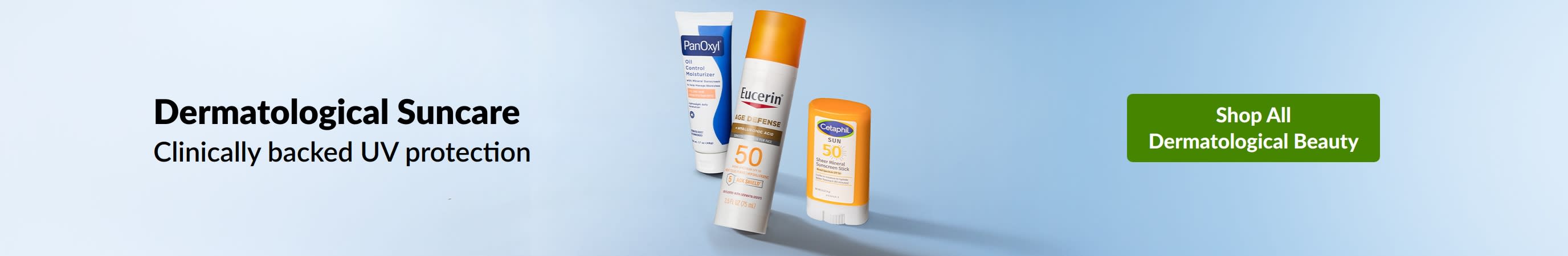 Dermatological suncare with clinically backed UV protection. Shop all dermatological beauty products.