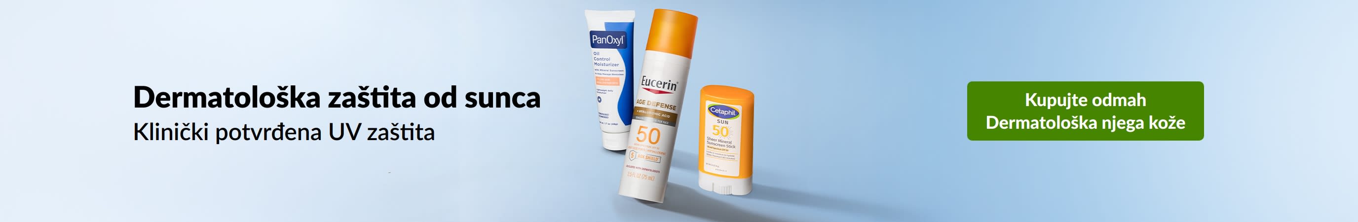 Dermatološka zaštita od sunca s klinički potvrđenom UV zaštitom. Kupujte dermatološke proizvode za njegu kože.