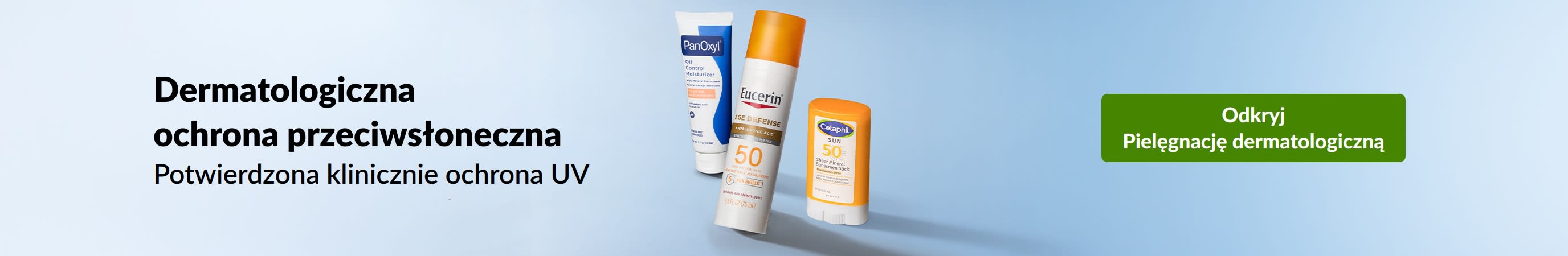 Dermatologiczna ochrona przeciwsłoneczna z potwierdzoną klinicznie ochroną UV. Kupuj wszystkie dermokosmetyki.
