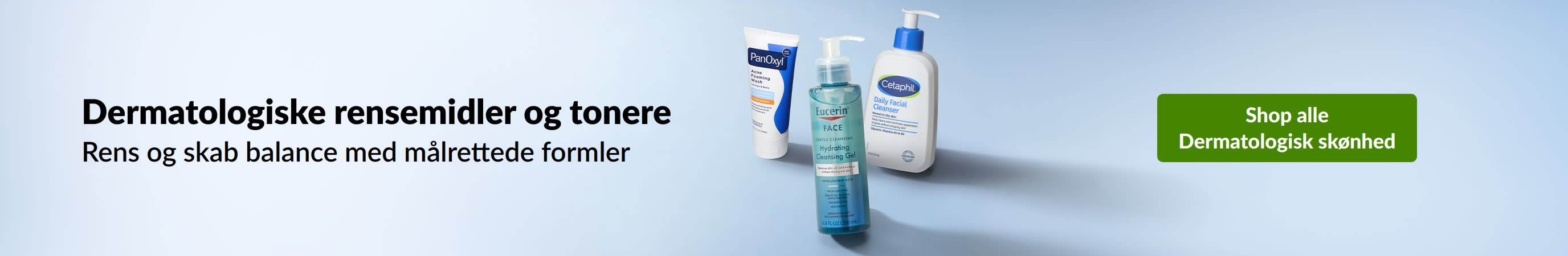 Dermatologiske rensemidler og tonere til at rense og skabe balance i huden med målrettede formler. Køb dermatologiske skønhedsprodukter.
