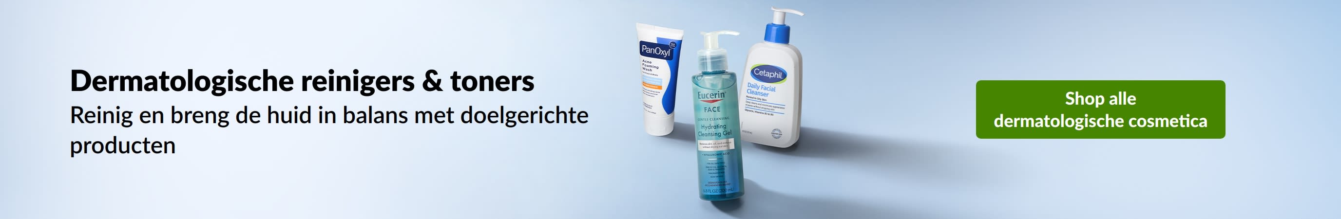 Dermatologische reinigers en toners om de huid met gerichte producten te reinigen en in balans te brengen. Bestel dermatologische cosmetica.