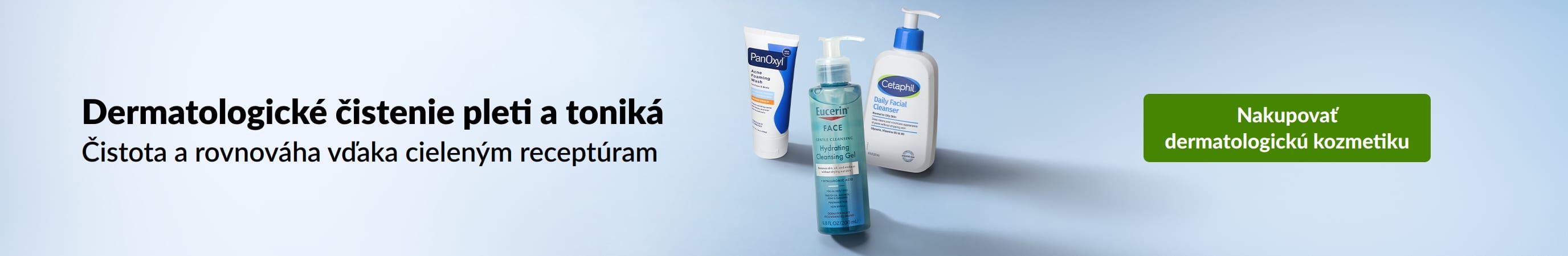 Dermatologické čistiace prípravky a toniká pre čistú a vyváženú pleť. Nakupujte dermatologickú kozmetiku.