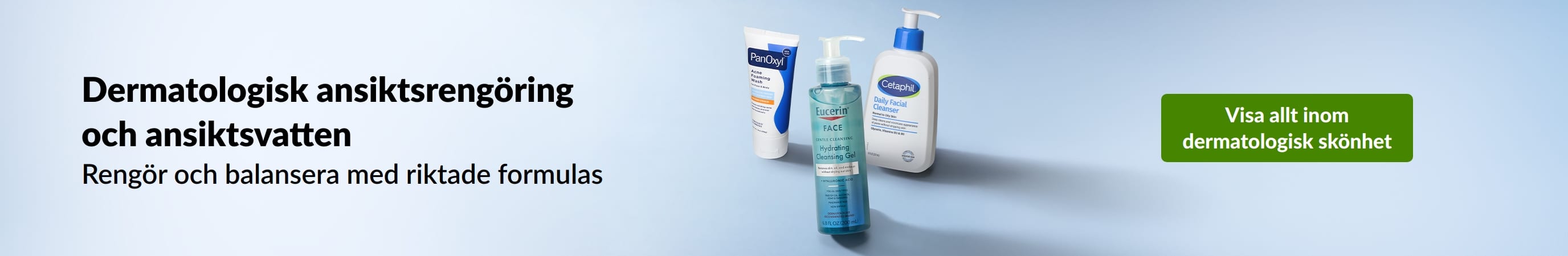 Dermatologisk ansiktsrengöring och ansiktsvatten för att rengöra och balansera huden med riktade formulas. Handla dermatologiska skönhetsprodukter.