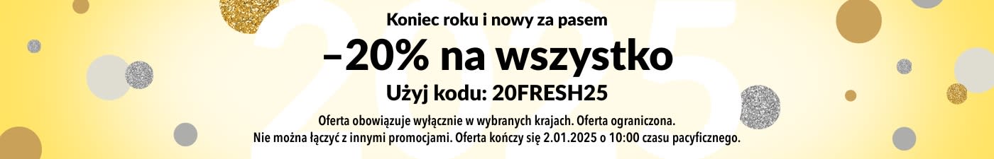 KONIEC ROKU I NOWY ZA PASEM 20% ZNIŻKI NA WSZYSTKO