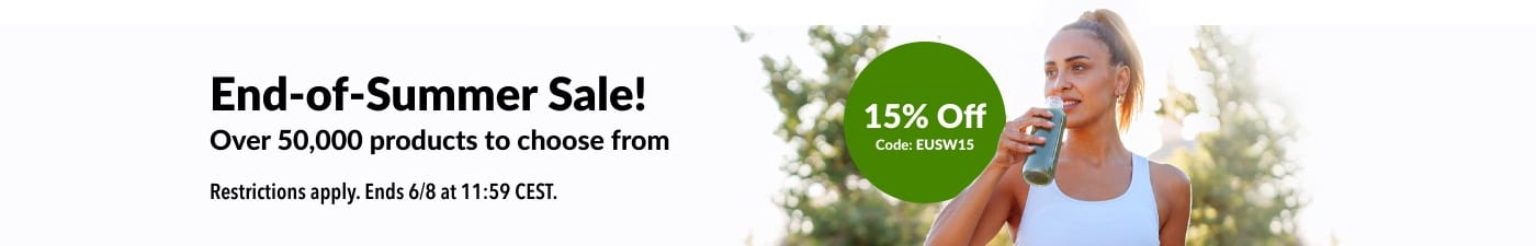 End-of-Summer Sale: 15% off with code EUSW15. Over 50,000 products available.