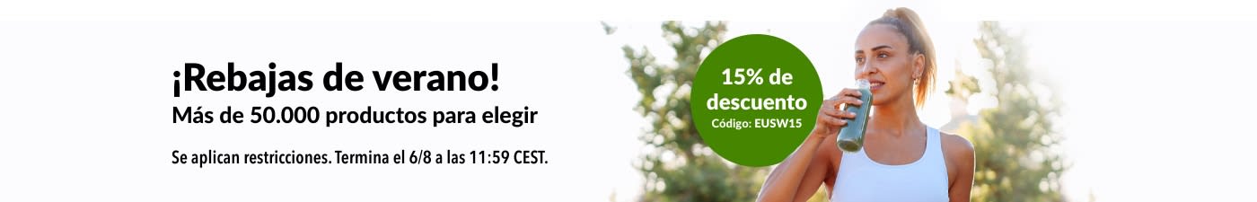15% menos en más de 50.000 productos disponibles. ¡No te lo pierdas, aplica el código EUSW15 en tu cesta!