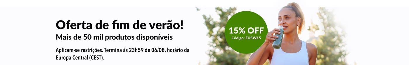 Oferta de fim de verão: 15% OFF com o código EUSW15. Mais de 50 mil produtos disponíveis.