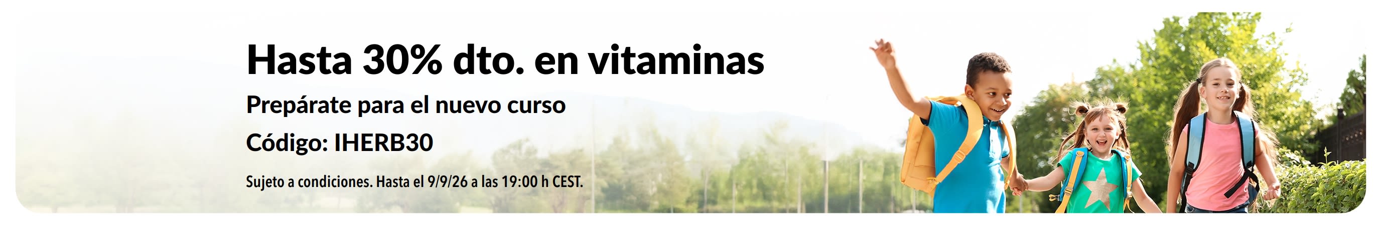 Hasta 30% dto. en vitaminas para la vuelta al cole