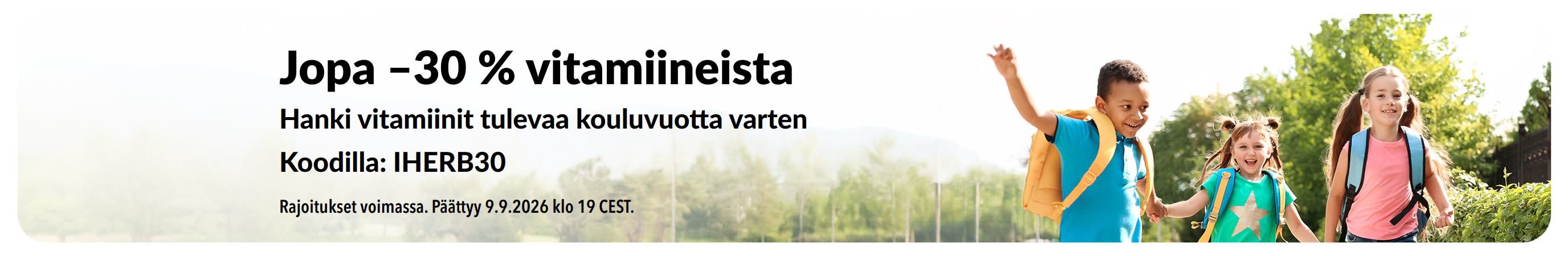 Jopa –30 % vitamiineista koulutielle