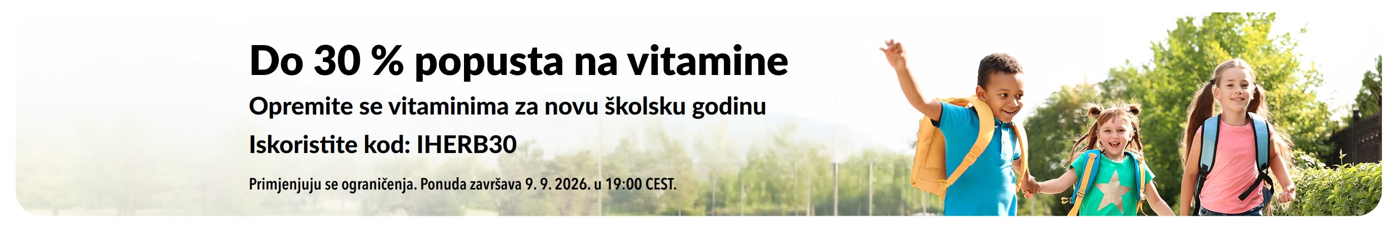 Do 30 % popusta na vitamine za početak nove školske godine
