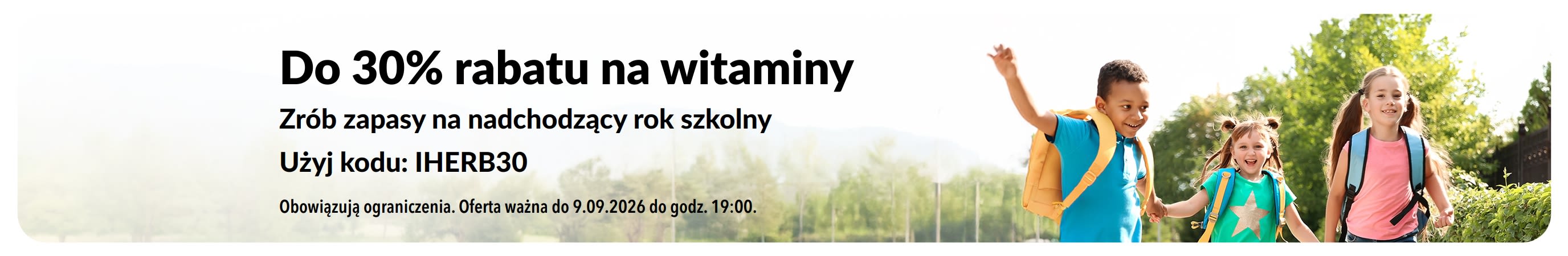 Do 30% rabatu na witaminy na powrót do szkoły