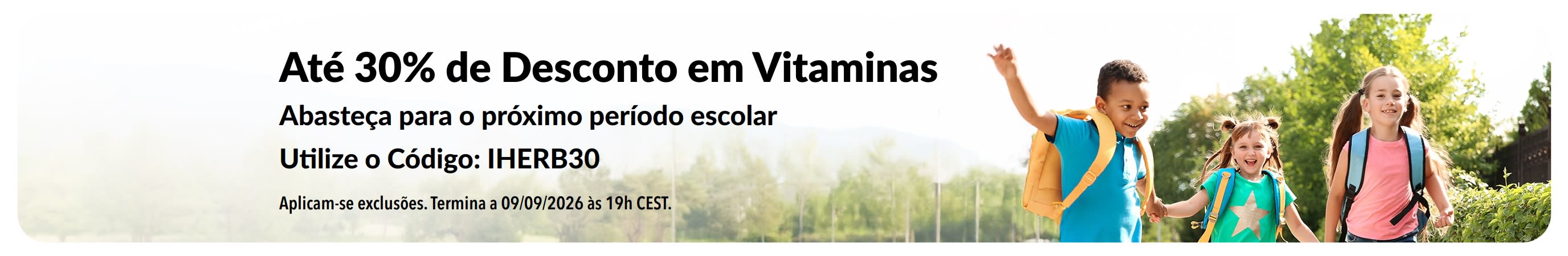 Até 30% de desconto em vitaminas no regresso às aulas