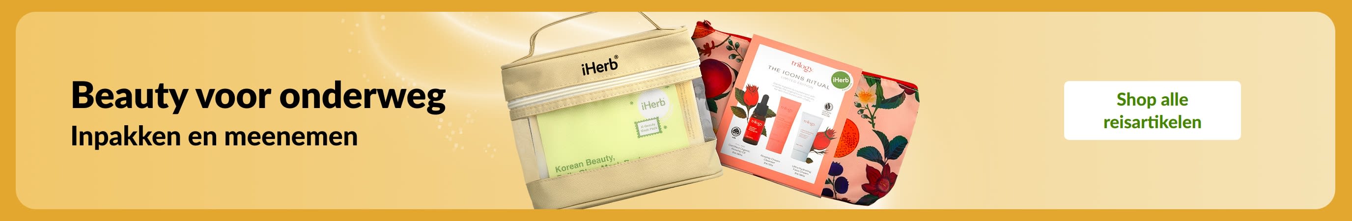 Beauty voor onderweg: beautyproducten voor onderweg met huidverzorging, cosmetica en stijlvolle organizers voor gemakkelijk inpakken.