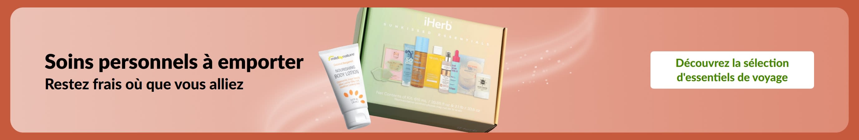 Vos essentiels beauté et bien-être en voyage : soins de la peau, soins du corps et indispensables du quotidien.