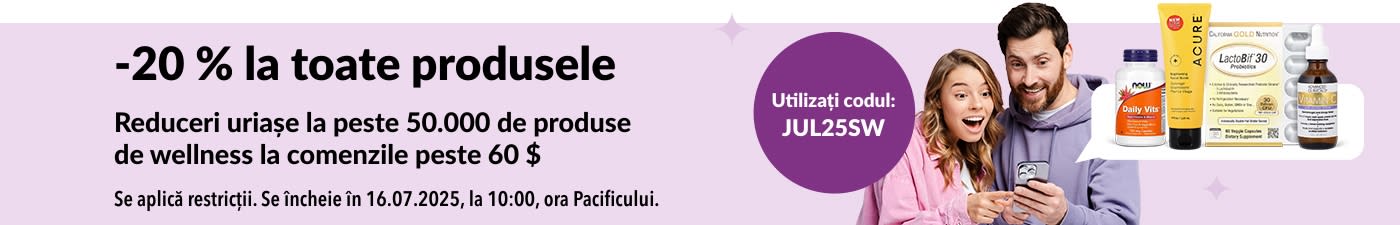 Cuplu entuziasmat comandă cu codul JUL25SW, cu 20% reducere la toate produsele de wellness, la comenzi peste 60 $.