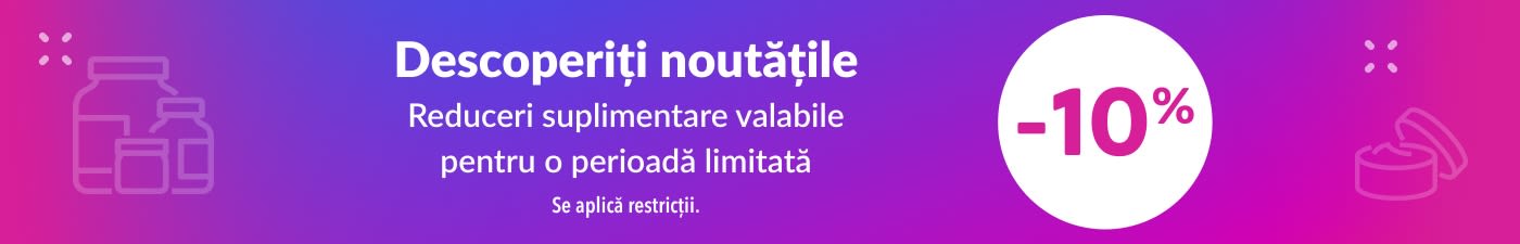 10 % reducere la produsele noi