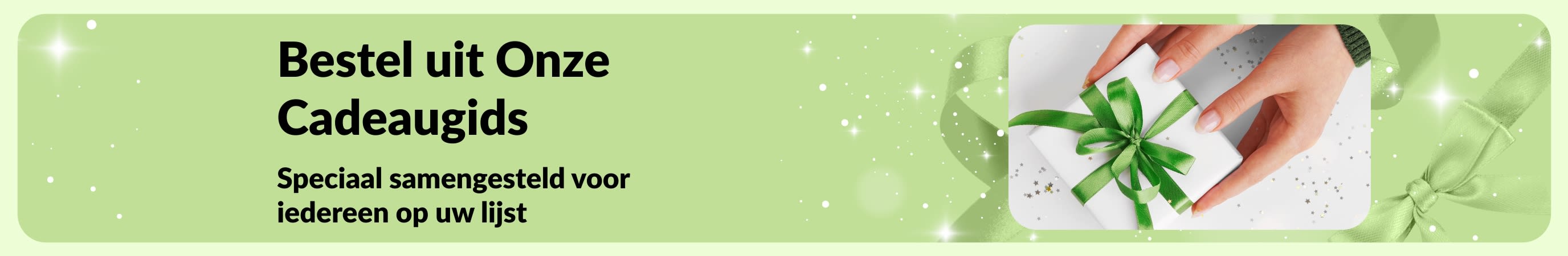 iHerb Cadeaugids-banner met zorgvuldig samengestelde cadeausets voor verzorging en schoonheid, perfect voor iedereen op uw lijst.