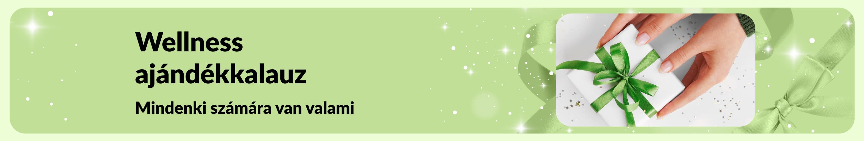 iHerb Wellness ajándékkalauz banner, amely gondosan összeállított önápolási és szépségápolási ajándékcsomagokat tartalmaz, amelyek tökéletesek mindenki számára, akit meg akar ajándékozni.