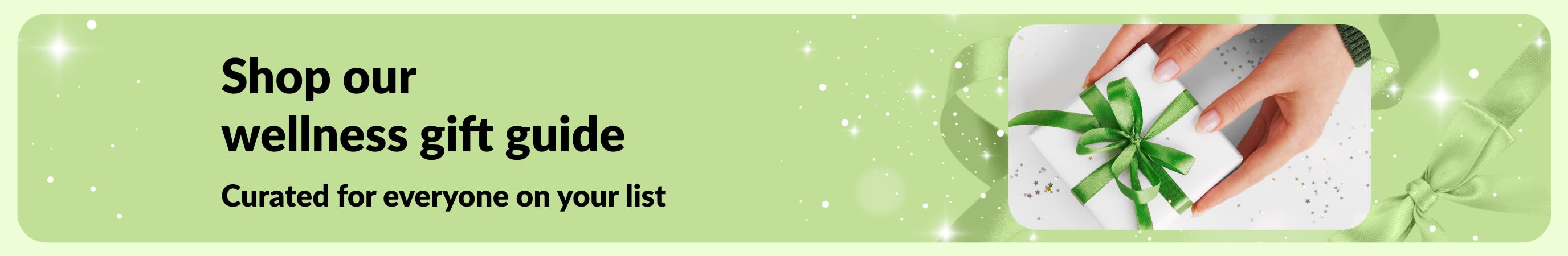 iHerb wellness gift guide banner featuring curated self-care and beauty gift sets, perfect for everyone on your list.