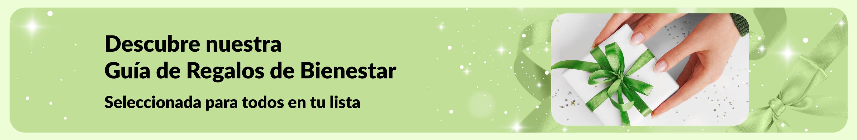 Banner de la Guía de Regalos de Bienestar de iHerb, con una selección de sets de cuidado personal y belleza, perfectos para todos en tu lista.