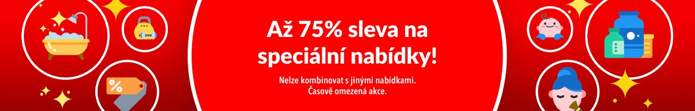 AŽ 75%  SLEVA NA SPECIÁLNÍ NABÍDKY