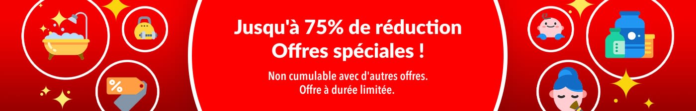 JUSQU'À 75 % DE RÉDUCTION AVEC LES OFFRES SPÉCIALES