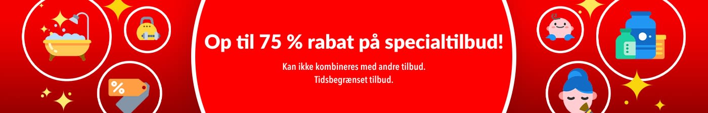 OP TIL 75 % RABAT PÅ SPECIALTILBUD