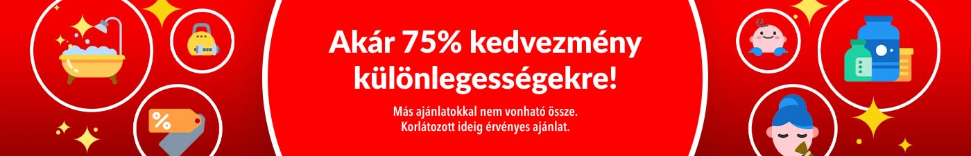 AKÁR 75%  KEDVEZMÉNY KÜLÖNLEGESSÉGEKRE