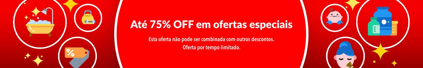 ATÉ 75%  OFF EM OFERTAS ESPECIAIS 