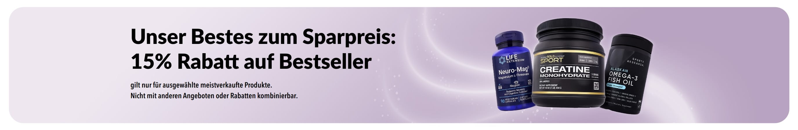 Unser Bestes zum Sparpreis: 15% Rabatt auf Bestseller