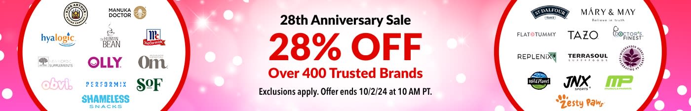 28% OFF OUR TRUSTED BRANDS