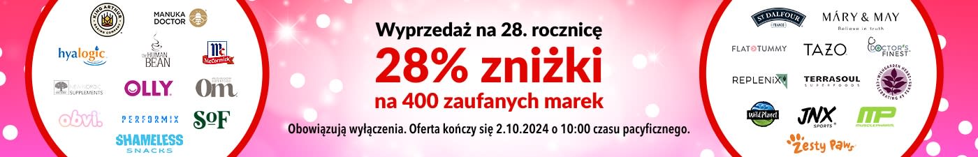 28% ZNIŻKI NA NASZE ZAUFANE MARKI