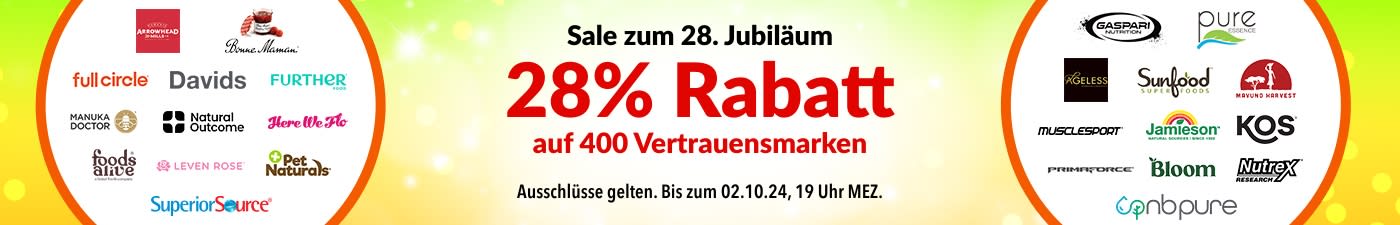 28% RABATT AUF UNSERE VERTRAUENSMARKEN