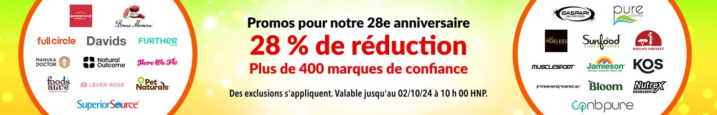 28 % DE RÉDUCTION SUR NOS MARQUES DE CONFIANCE