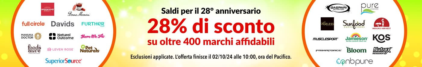 28% DI SCONTO SUI NOSTRI MARCHI DI FIDUCIA