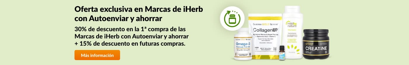 30% de descuento en la 1ª compra de las Marcas de iHerb con Autoenviar y ahorrar + 15% de descuento en futuras compras.