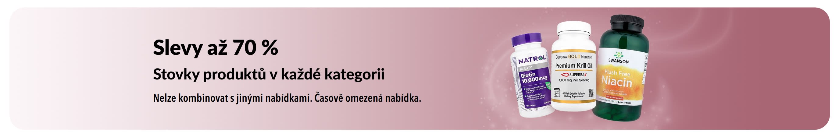 Banner propagující slevy až 70 %