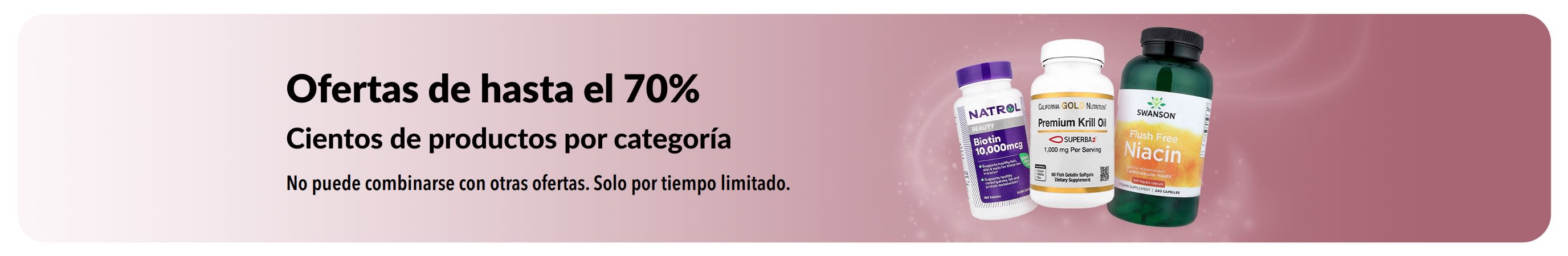 Banner que promociona ofertas de hasta el 70%