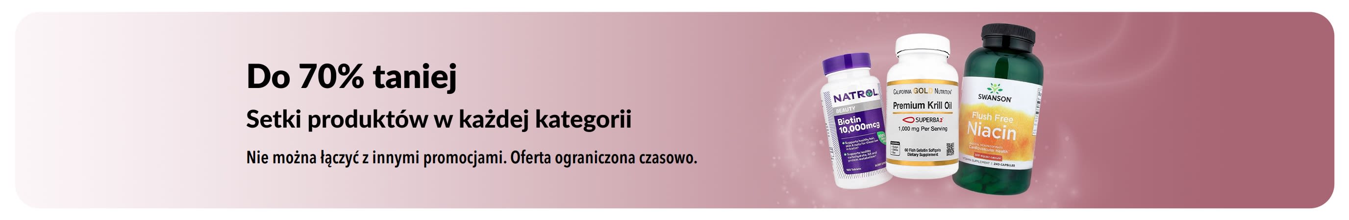 Baner promujący oferty z rabatami do 70%